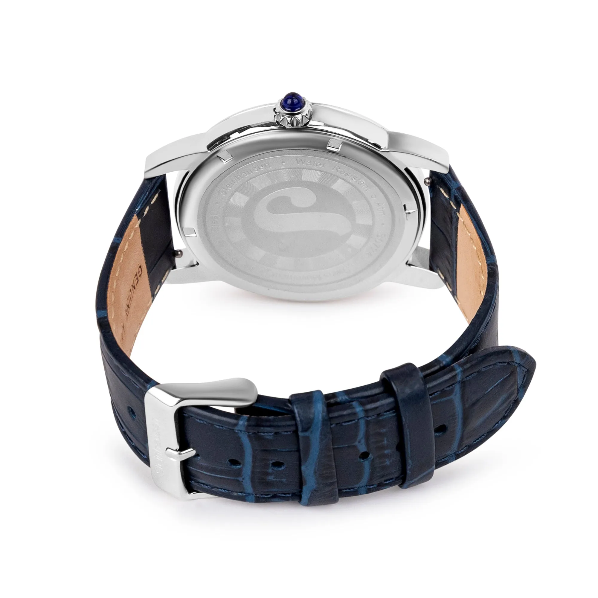 Delémont Collection - Silver / Blue Face - S0724