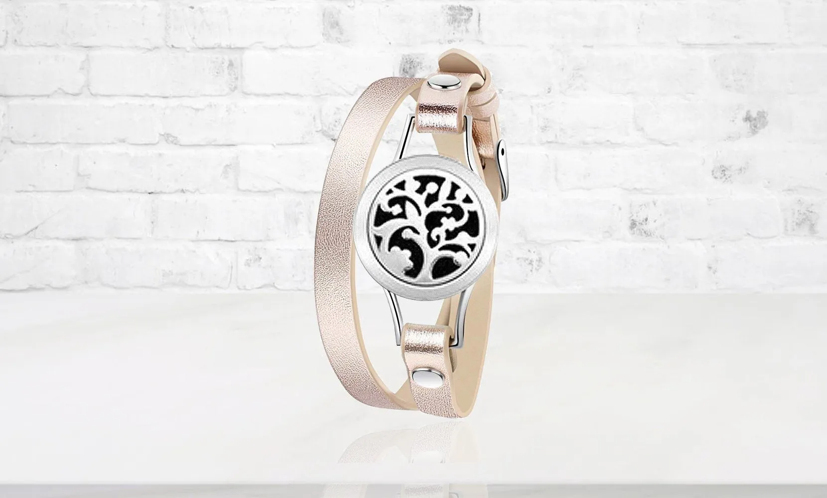 Designer Tree of Life Essential Oil Diffuser  Bracelet with Optional Oils