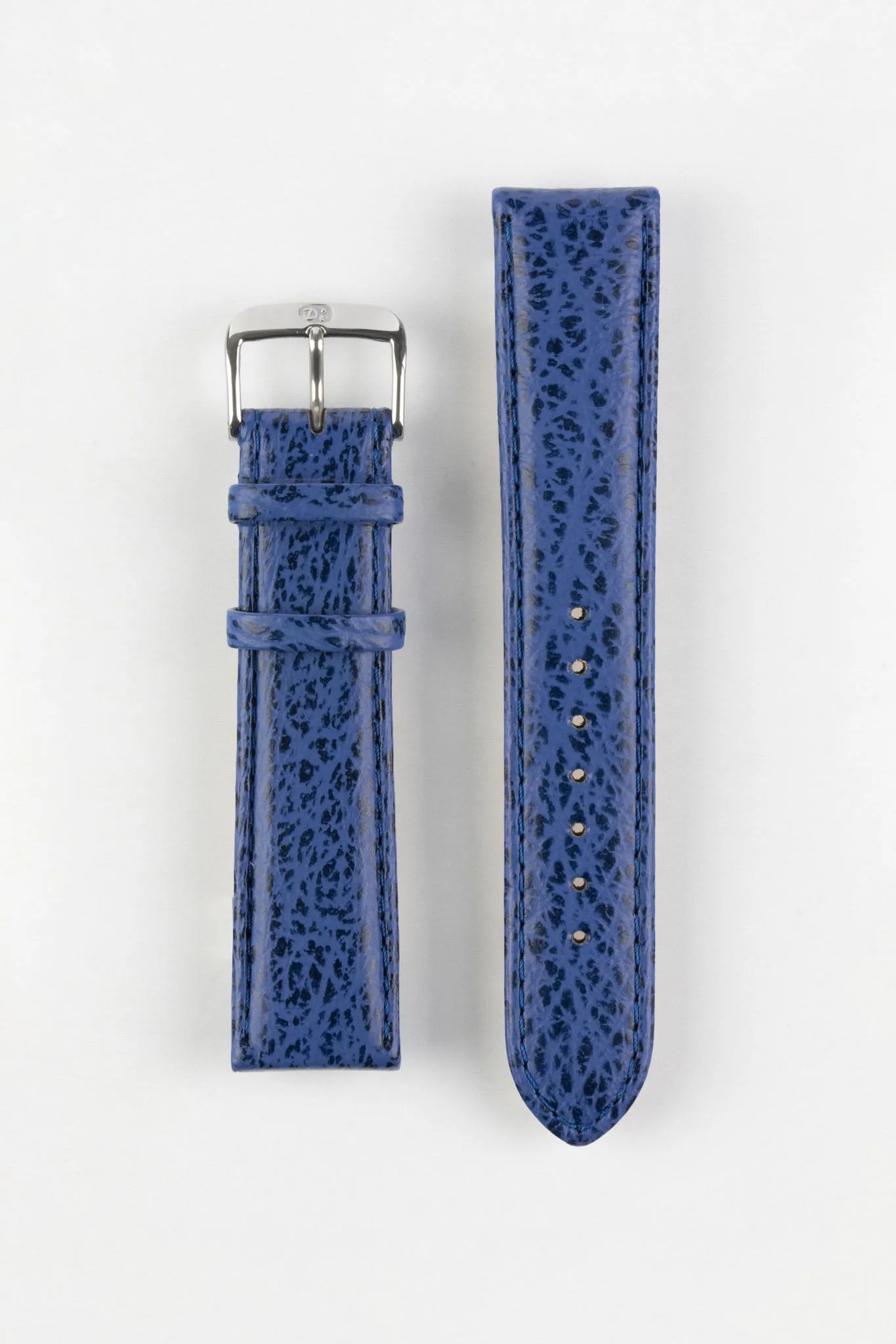 Di-Modell Genuine SHARK SKIN Waterproof Leather Watch Strap in NAVY