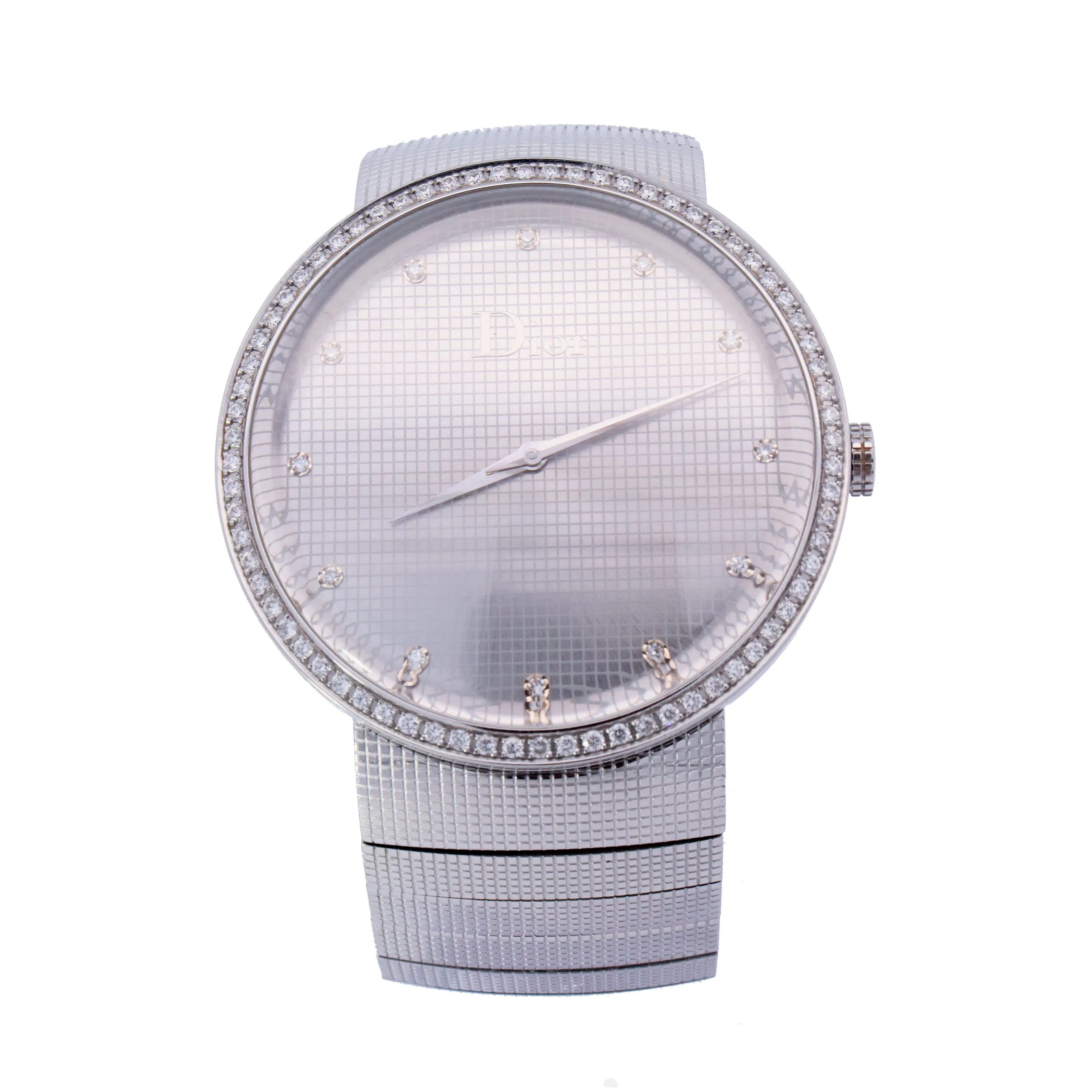 Dior Stainless Steel 34mm Diamond Dial Watch | Ref# DIORC0043111