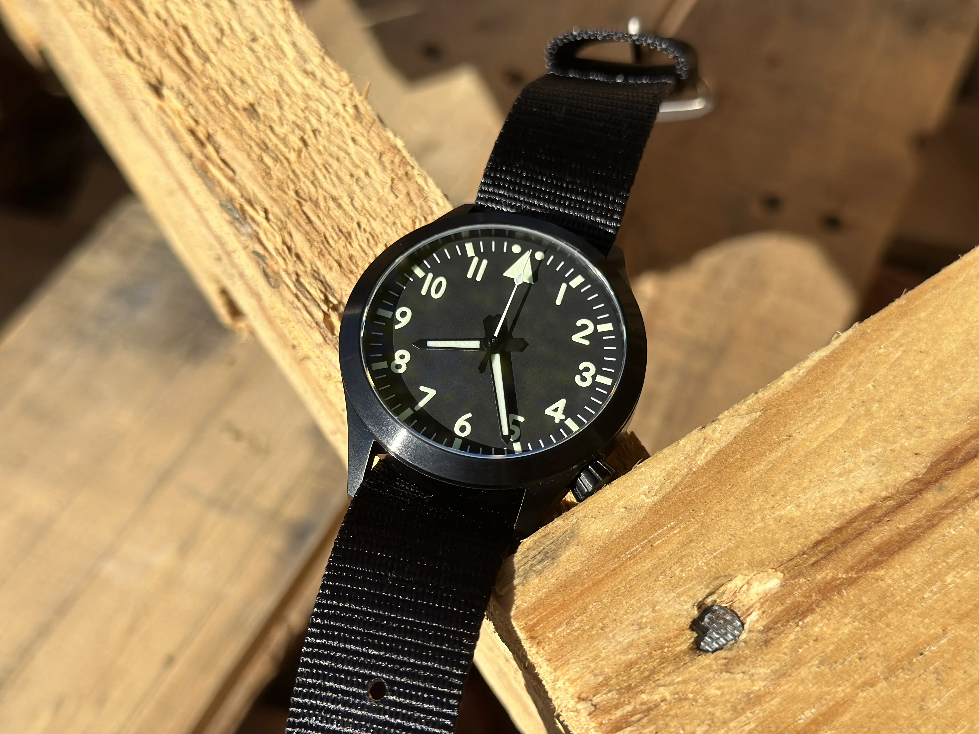 DLC Stainless Steel Pilot Automatic Watch by Maratac®
