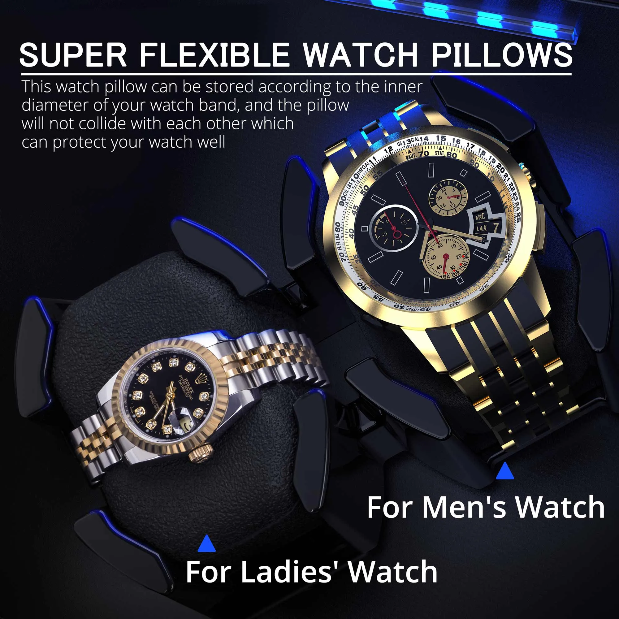 Double Automatic Wooden Watch Winder