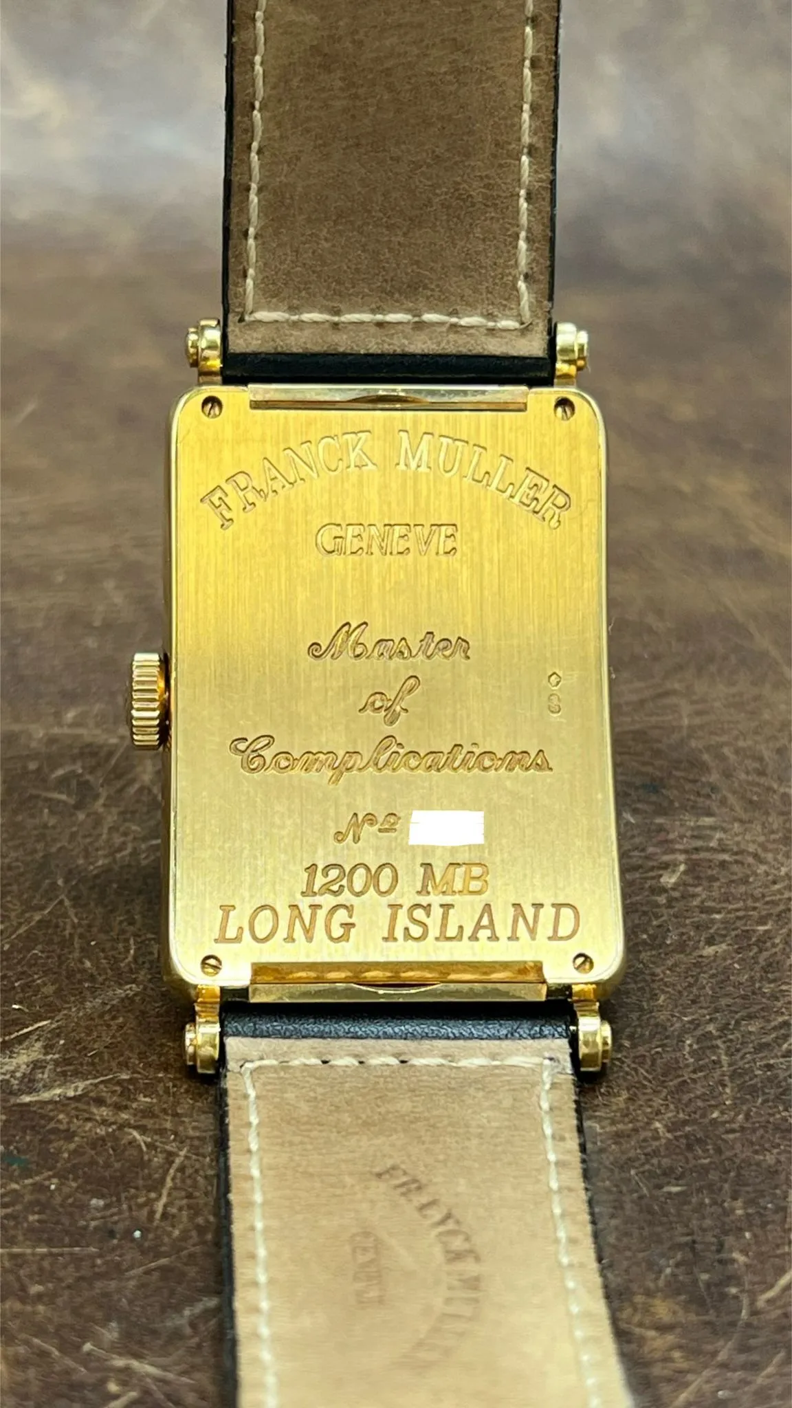 Franck Muller Long Island Master Banker 18K Yellow Gold 1200MB Silver Dial Automatic Men's Watch
