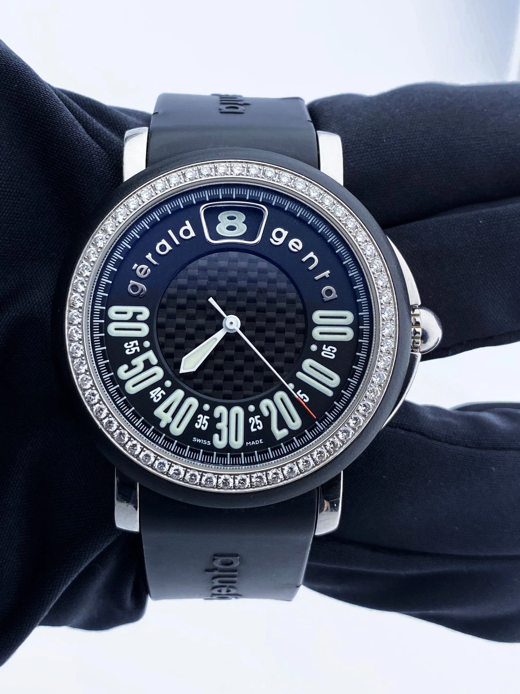 Gérald Genta Retro Sport RSP.X.10 Diamonds Dial Mens Watch Box Papers