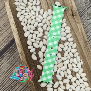 Green/White Plaid Watchbands