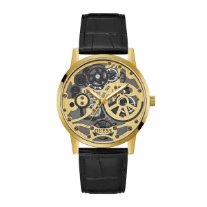 Guess Men's Watch Gold Tone Case Quartz