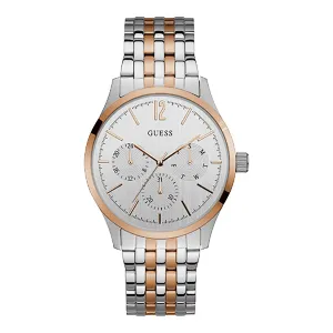 Guess Men's Watch Silver Tone/Rose Gold Tone Case Quartz