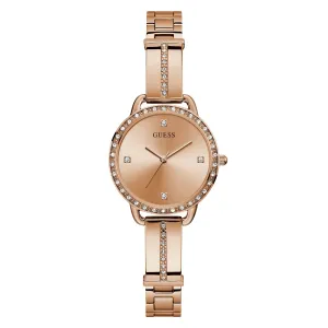 Guess Women's Watch Rose Gold Tone Case Quartz