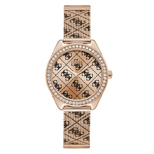 Guess Women's Watch Rose Gold Tone Case Quartz