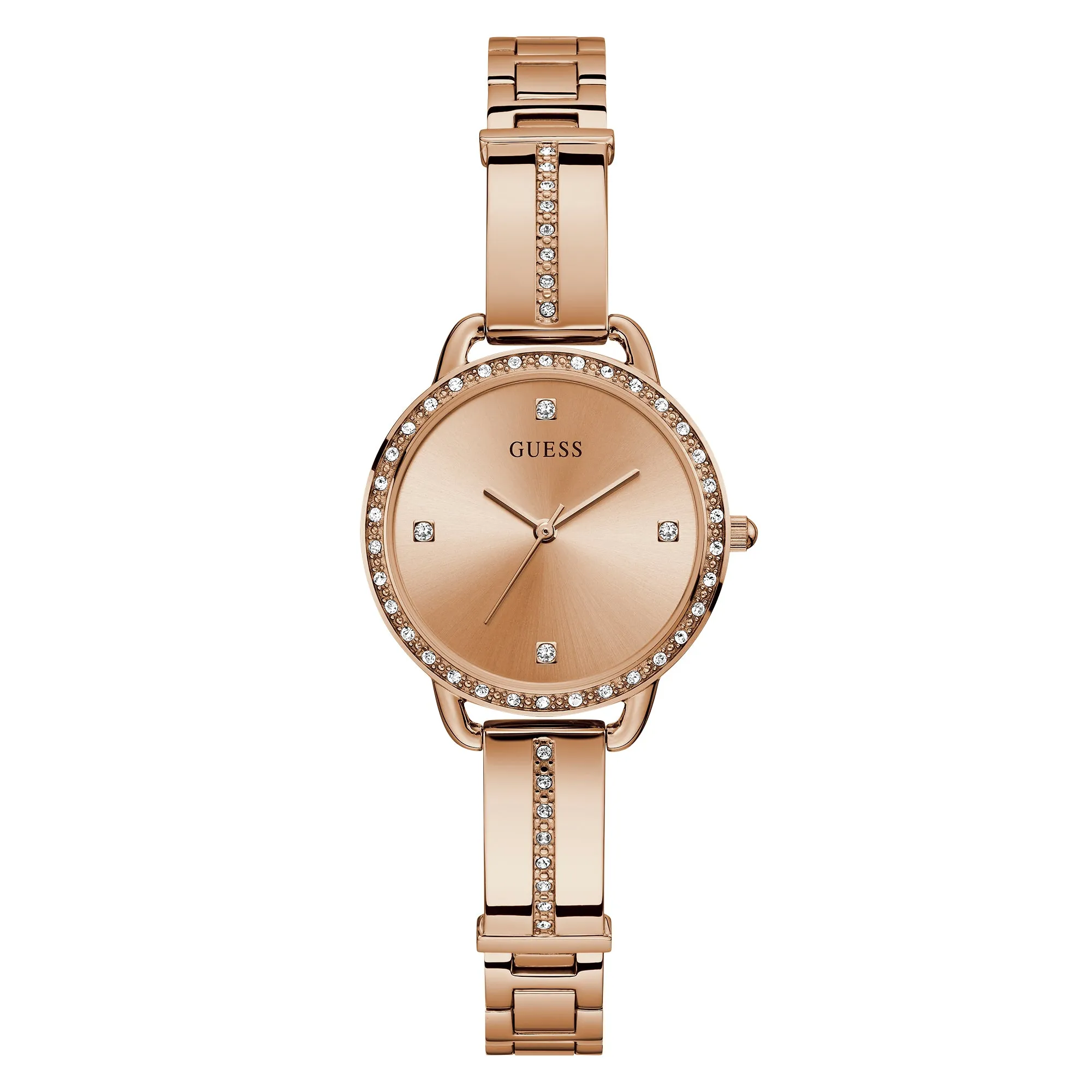 Guess Women's Watch Rose Gold Tone Case Quartz