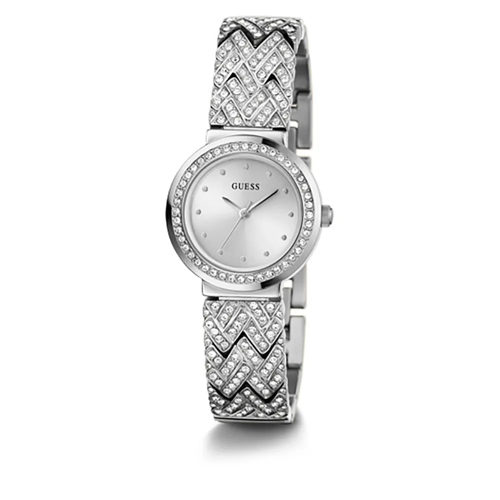 Guess Women's Watch Silver Tone Case Quartz