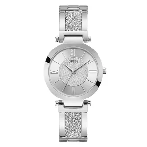 Guess Women's Watch Silver Tone Case Quartz