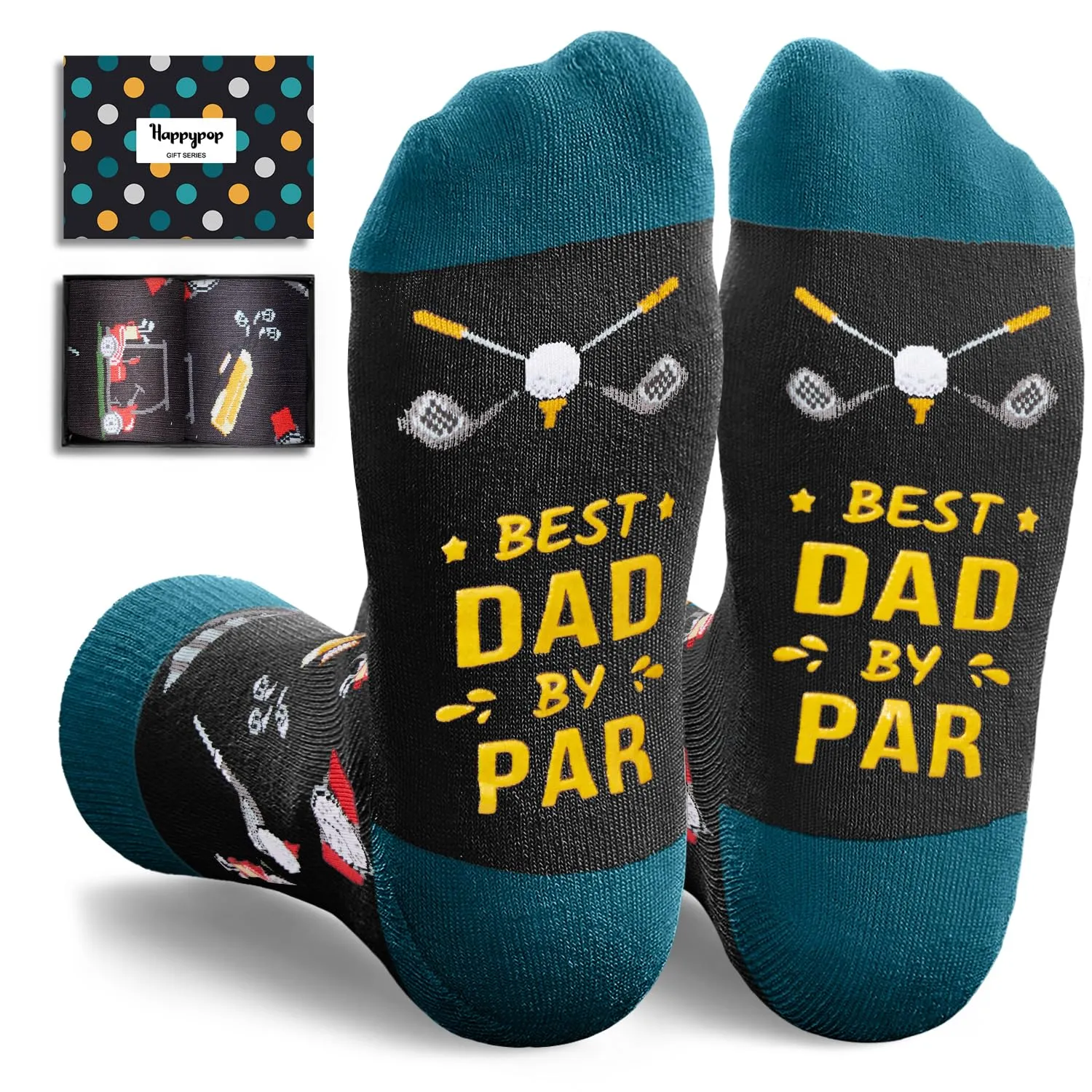 HAPPYPOP Funny Daddy Gift Ideas - Gifts For Dad From Daughter Son, Funny Dad Socks, Dad Birthday Gifts, Father Gifts, Golf Lover Gifts