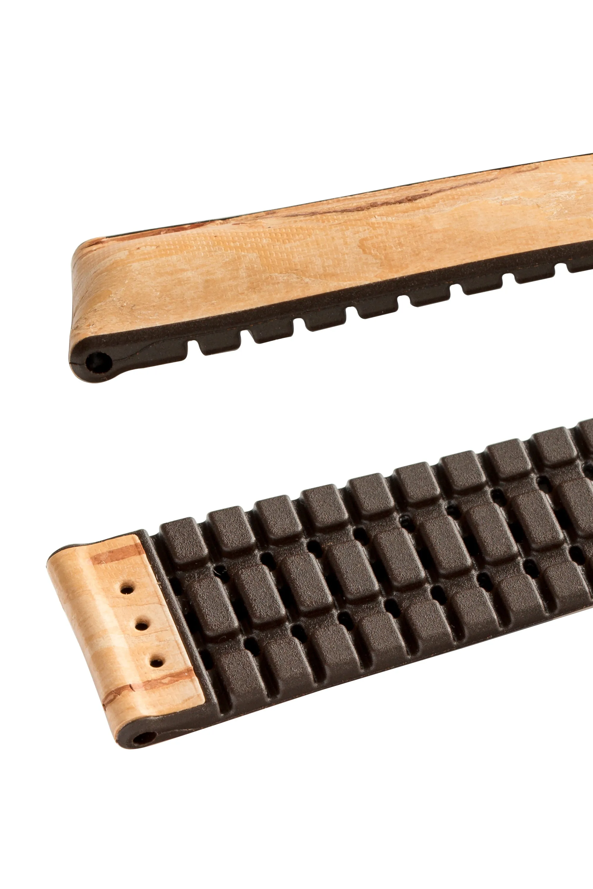 Hirsch BIRCH Tree Bark Deployment Watch Strap in BEIGE