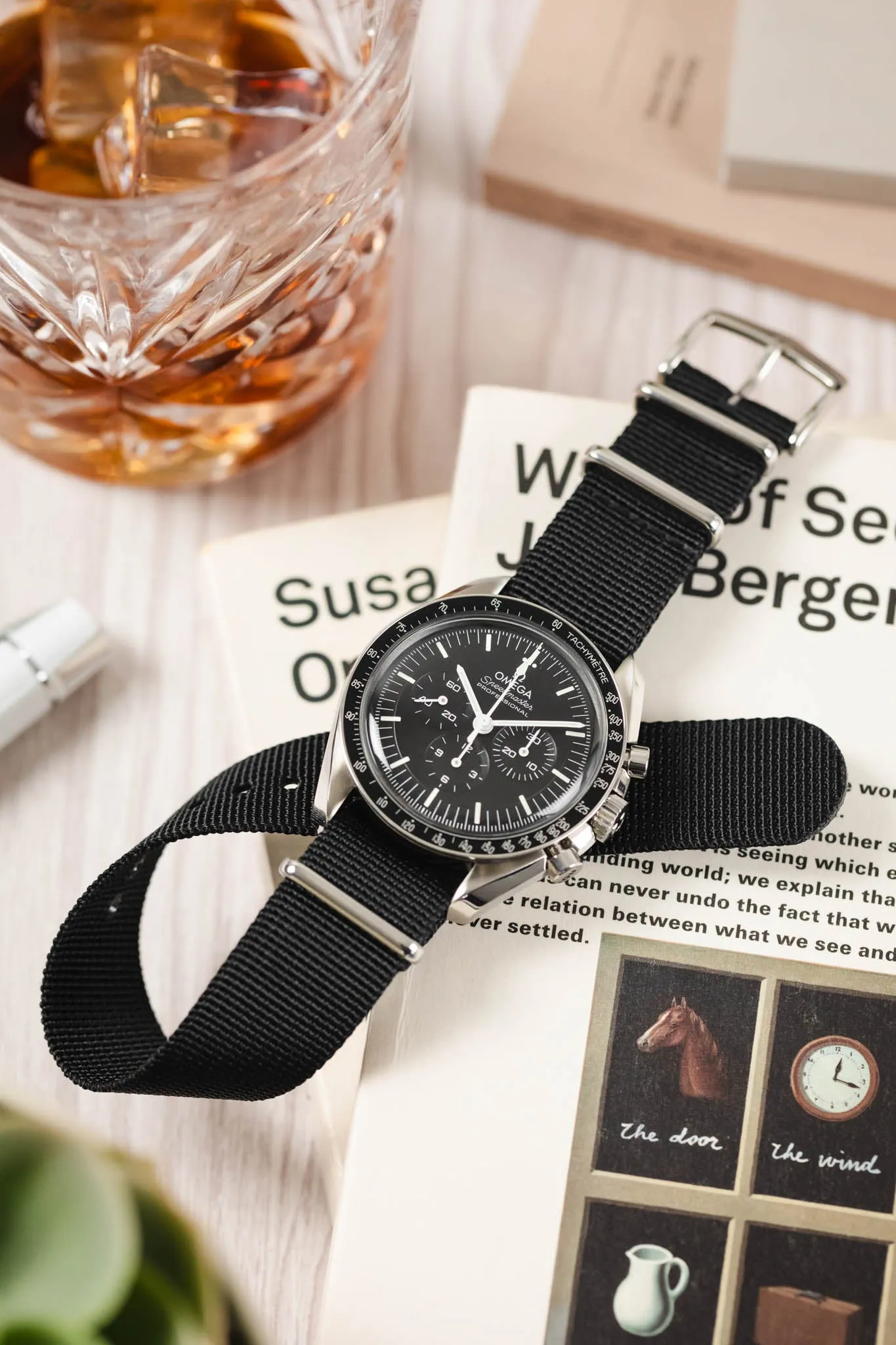 Hirsch RUSH RECYCLED Polyester Watch Strap in BLACK