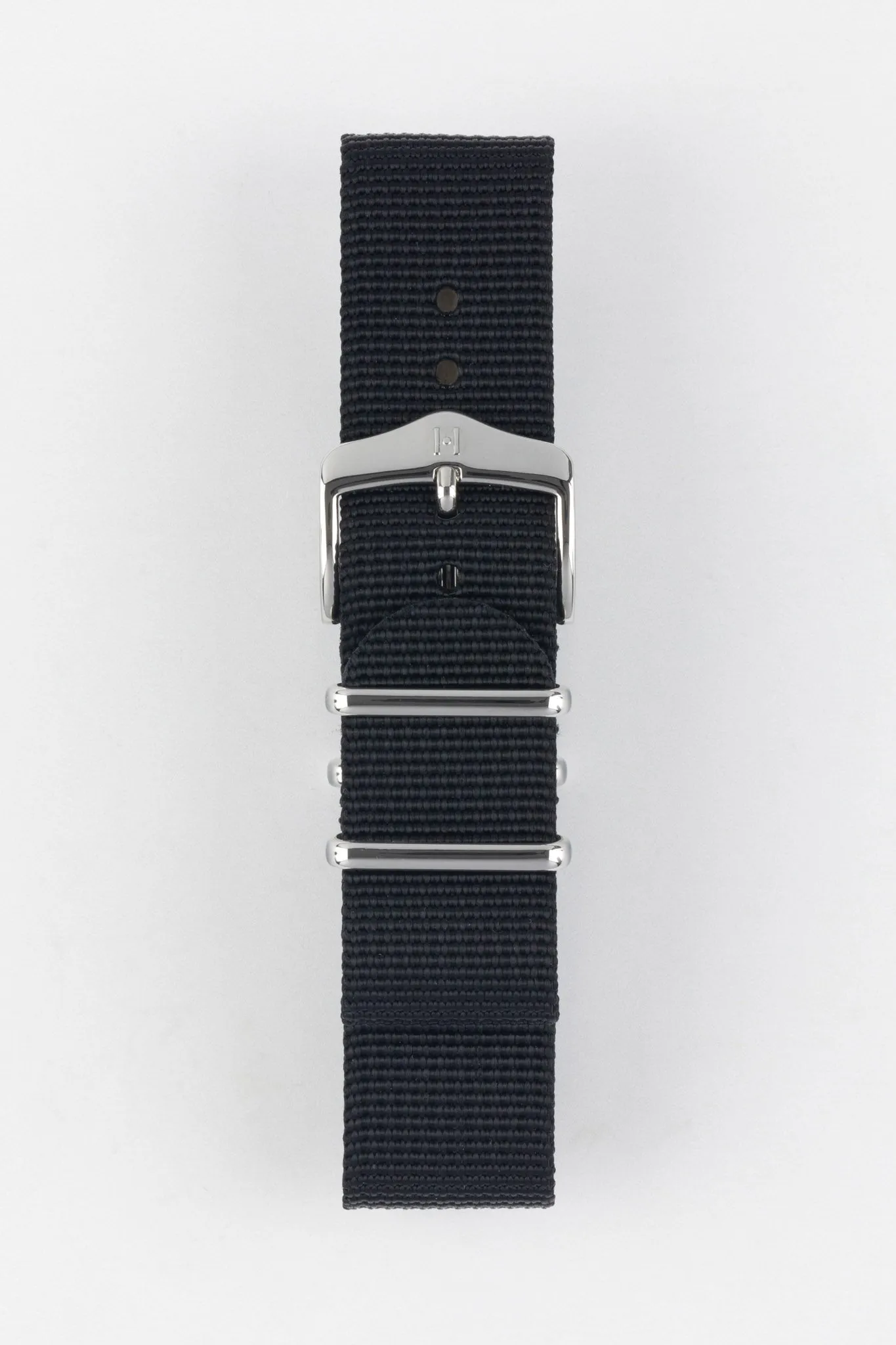 Hirsch RUSH RECYCLED Polyester Watch Strap in BLACK