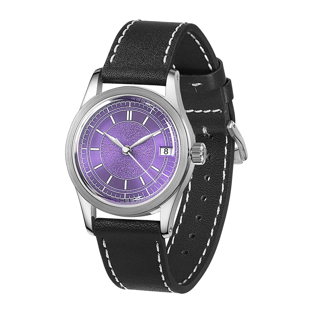 HOU - 80-Hour Power Reserve Vintage Automatic Watch | Purple