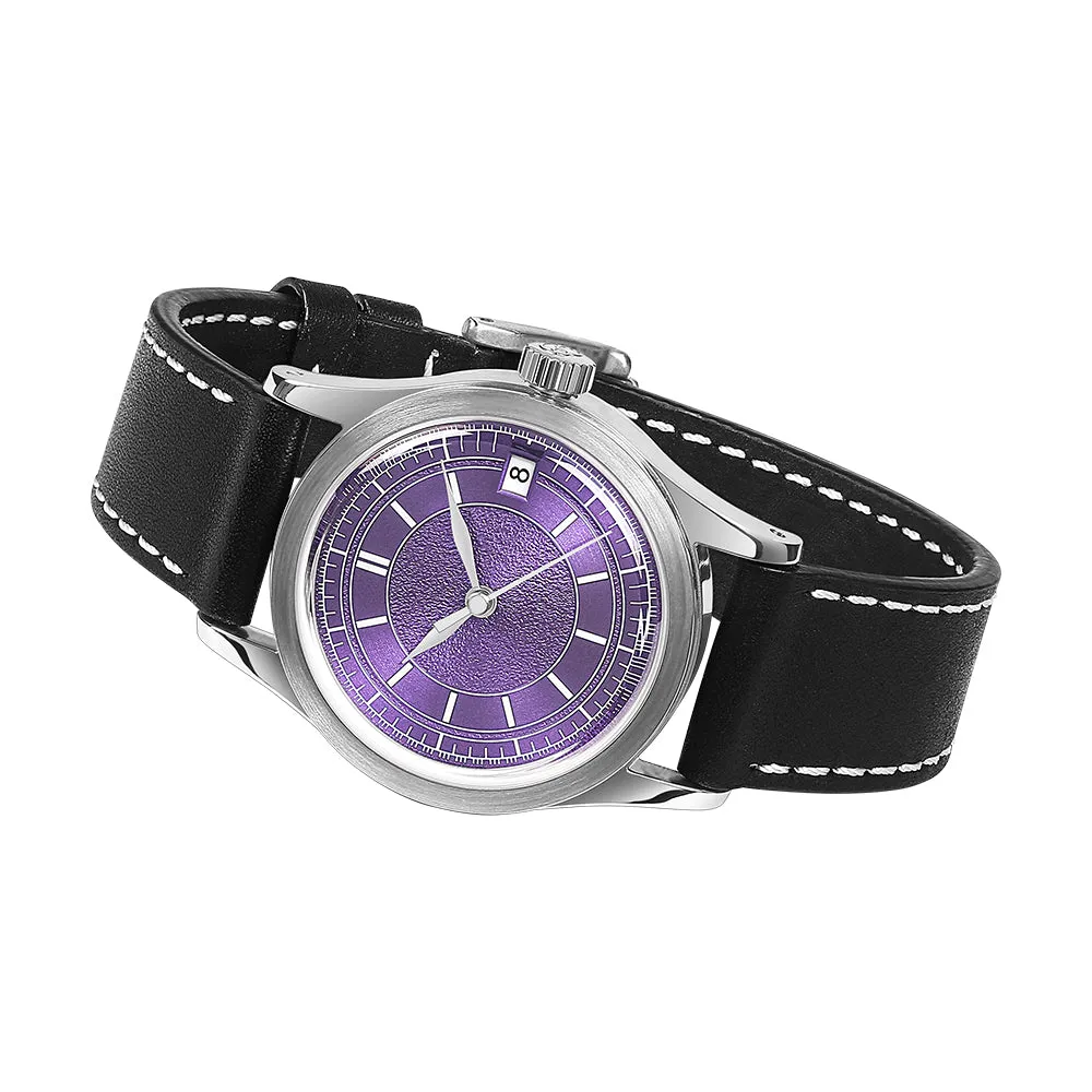 HOU - 80-Hour Power Reserve Vintage Automatic Watch | Purple