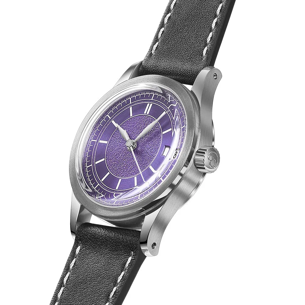 HOU - 80-Hour Power Reserve Vintage Automatic Watch | Purple