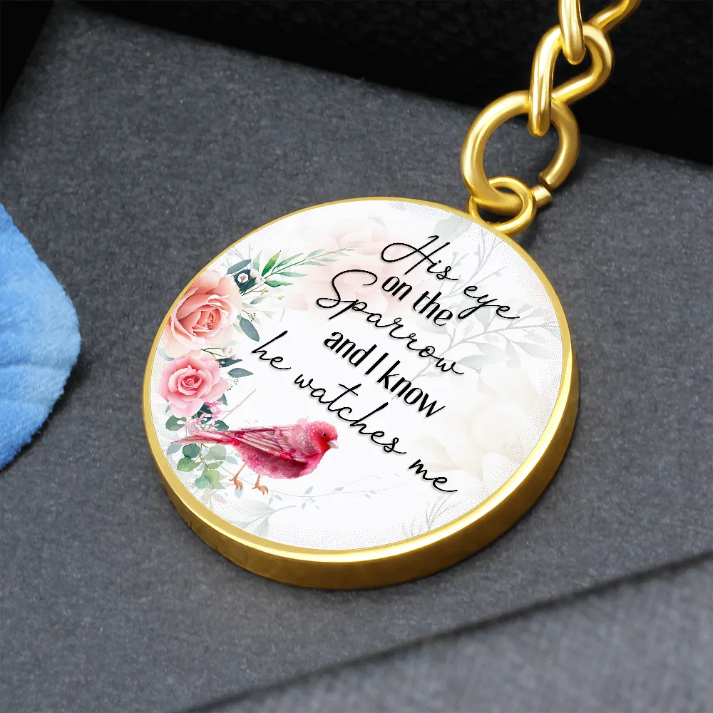 I know he watches me-Bible Verse Keychain