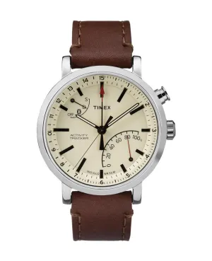 iQ  Move Metro 42mm Leather Strap Watch