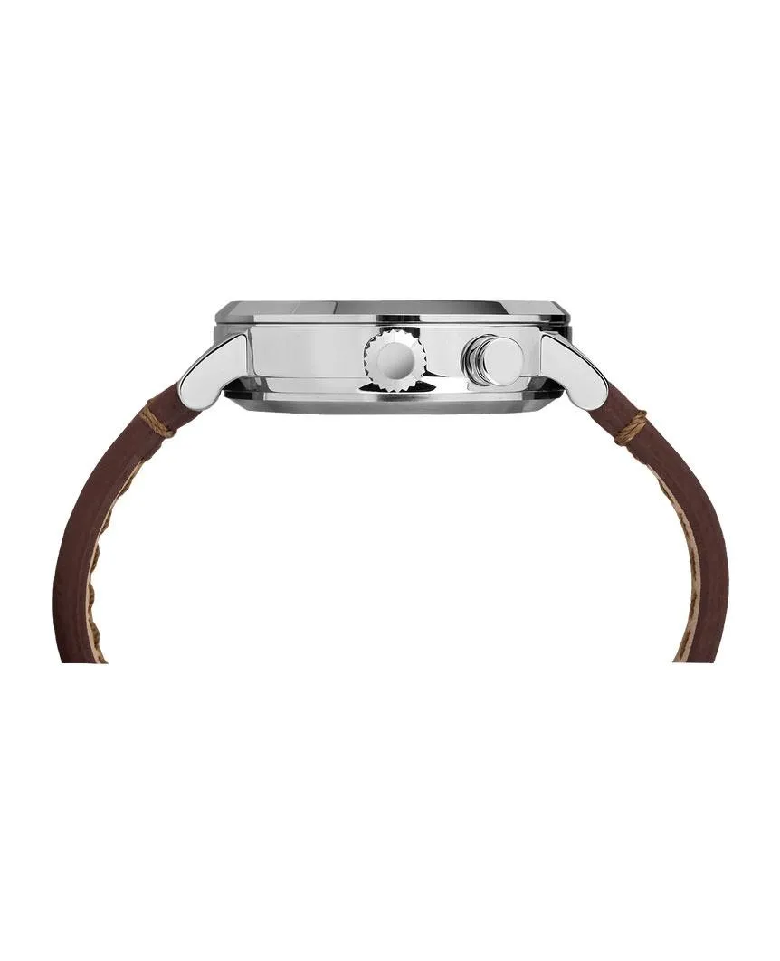 iQ  Move Metro 42mm Leather Strap Watch