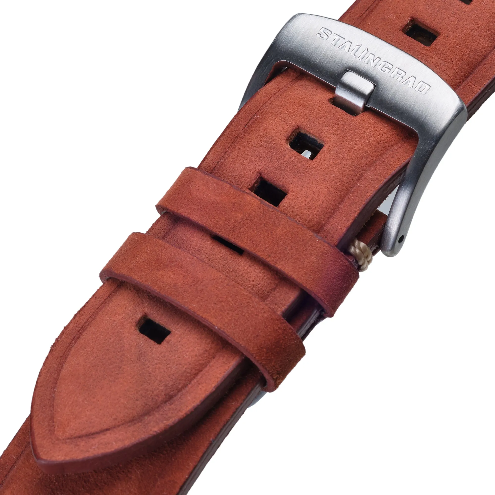 Iron Will. black Dial. Red bezel. Red Leather Strap. SG-0012-04