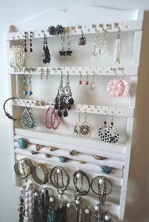Jewelry Organizer Ring Holder White