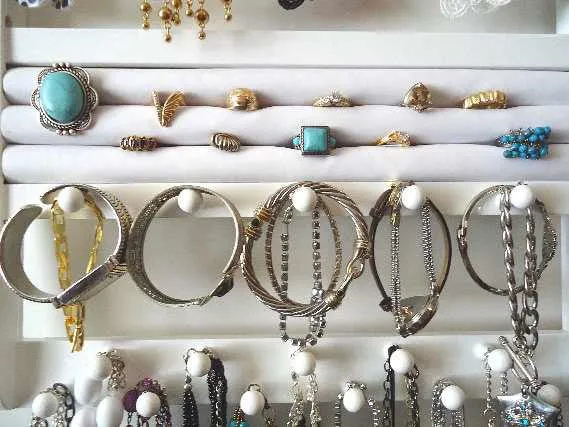 Jewelry Organizer Ring Holder White