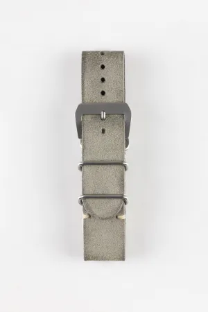 JPM Italian Leather One-Piece Watch Strap in TASSO GREY