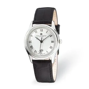 Ladie Charles Hubert Stainless Steel Leather Watch