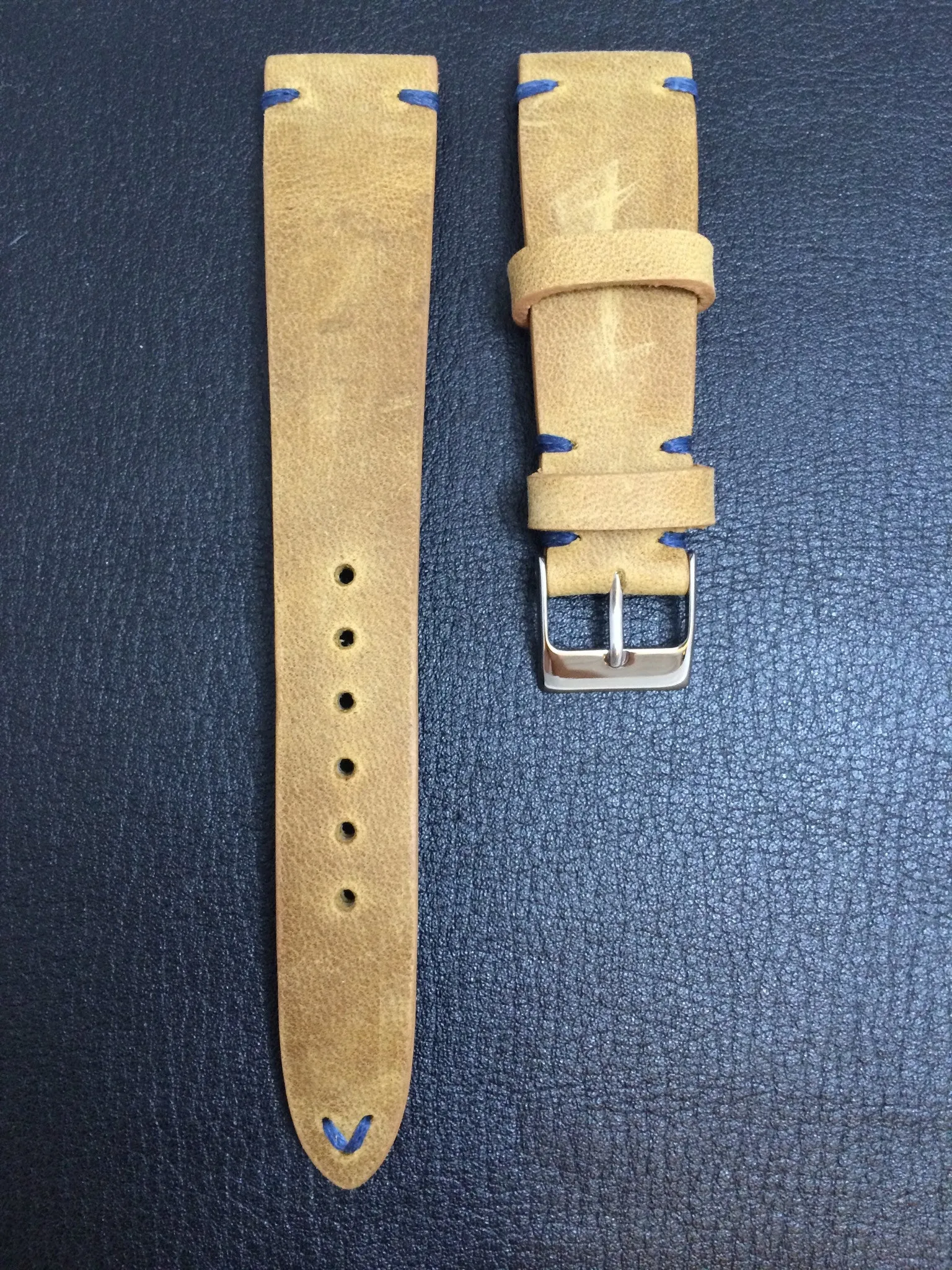 Leather Watch Strap, 20mm watch strap, 19mm watch band, Khaki Watch band for Rolex Watches
