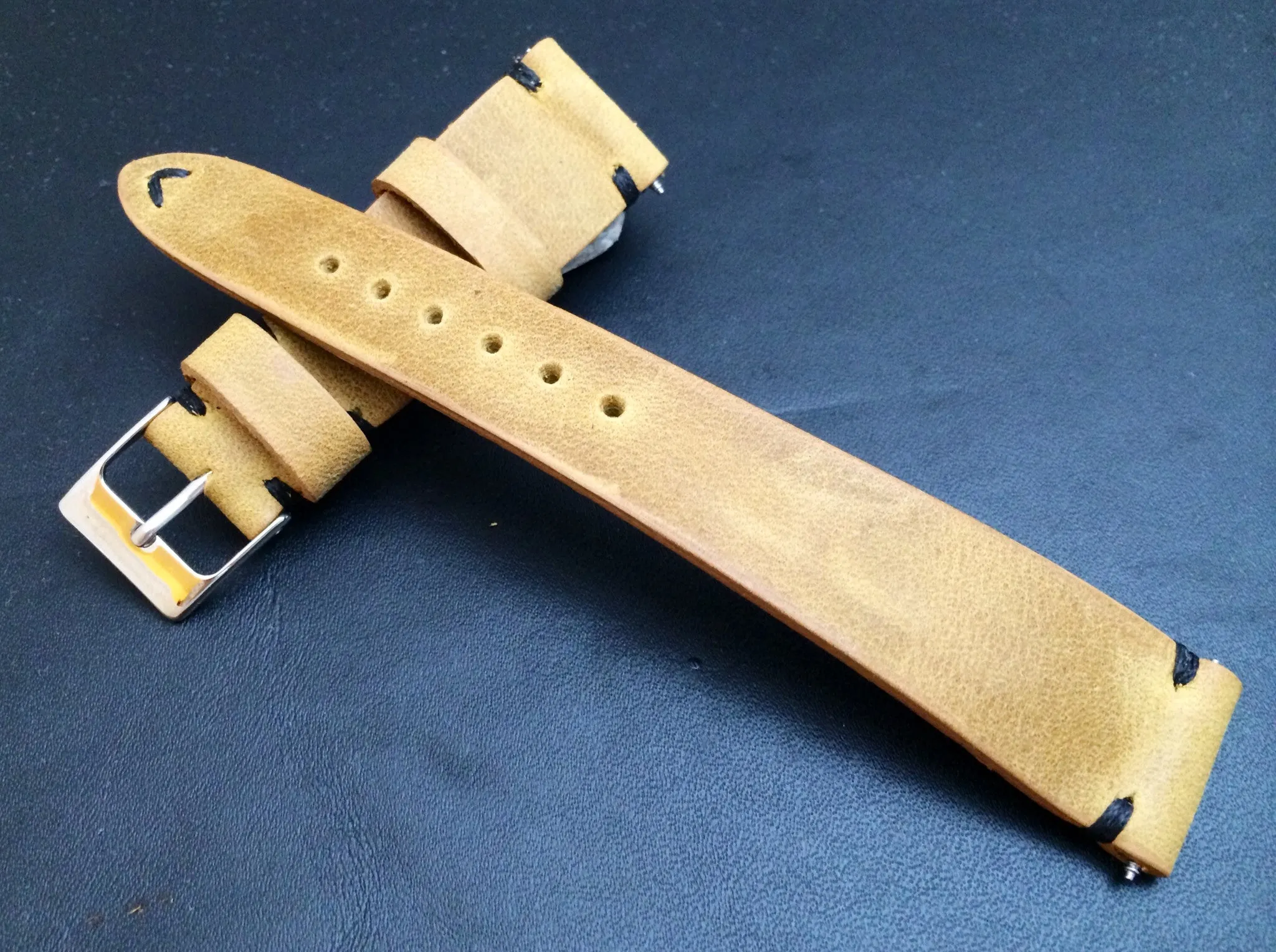 Leather Watch Strap, 20mm watch strap, 19mm watch band, Khaki Watch band for Rolex Watches
