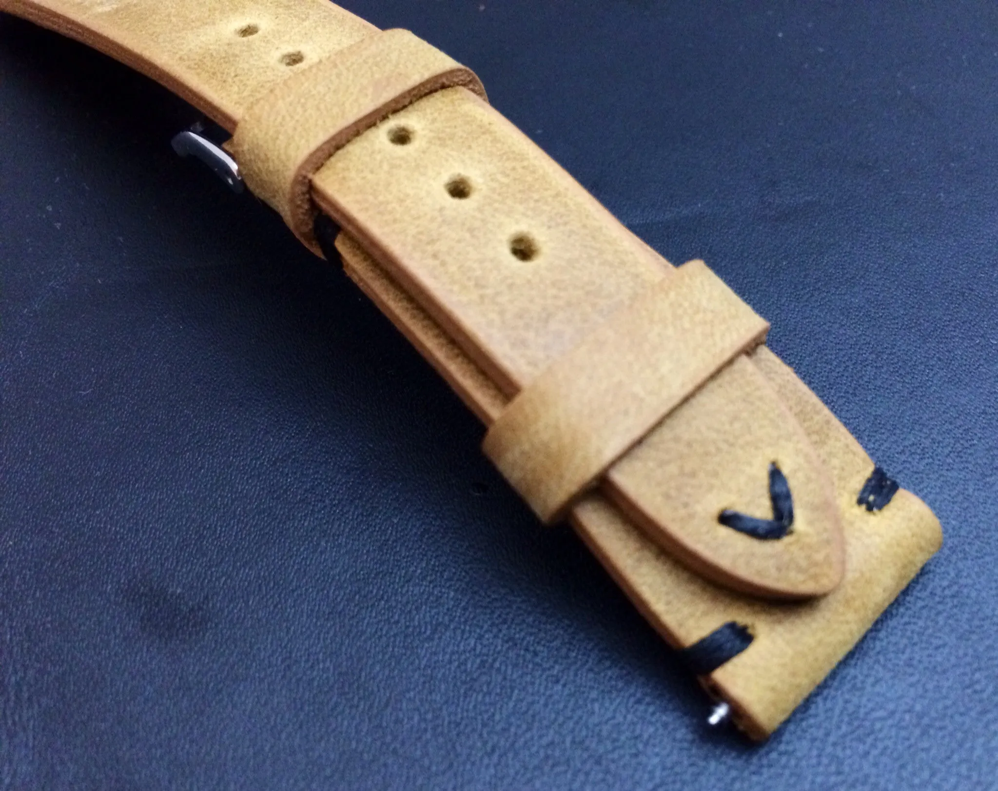 Leather Watch Strap, 20mm watch strap, 19mm watch band, Khaki Watch band for Rolex Watches