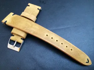 Leather Watch Strap, 20mm watch strap, 19mm watch band, Khaki Watch band for Rolex Watches