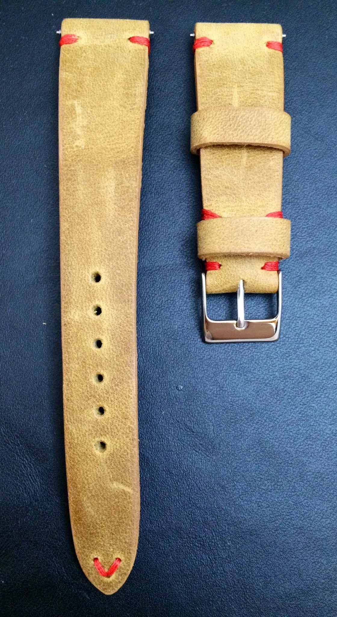 Leather Watch Strap, 20mm watch strap, 19mm watch band, Khaki Watch band for Rolex Watches