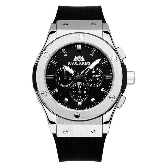Luxury Automatic Sports Watch - Rubber Strap