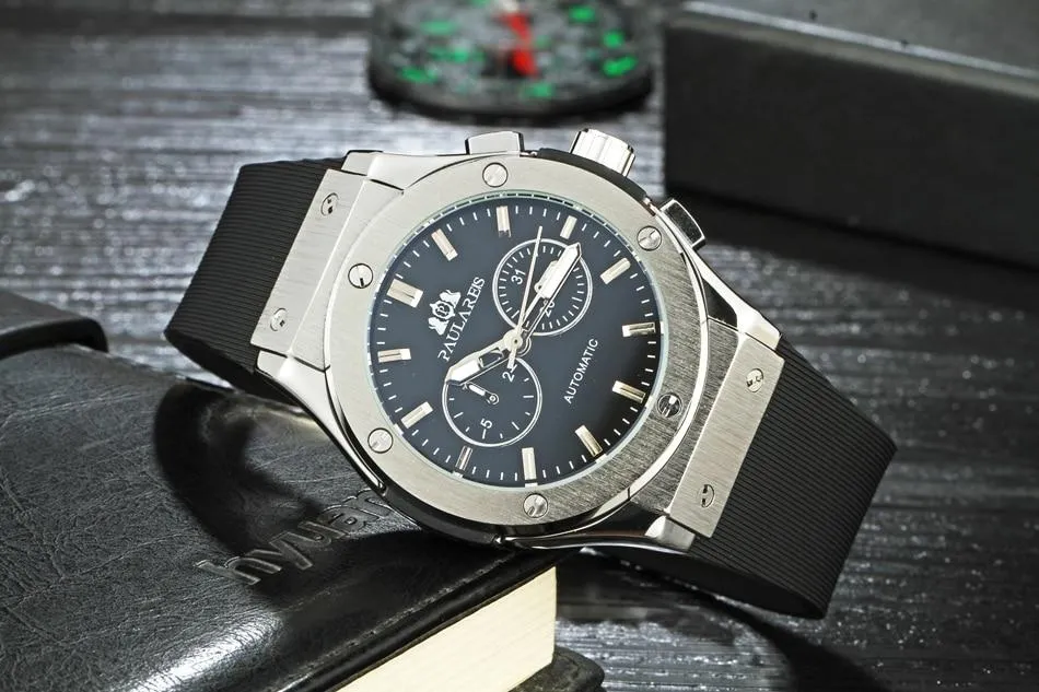Luxury Automatic Sports Watch - Rubber Strap