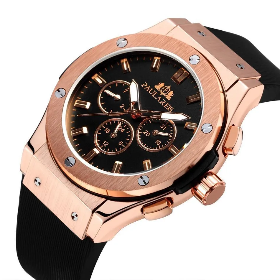 Luxury Automatic Sports Watch - Rubber Strap