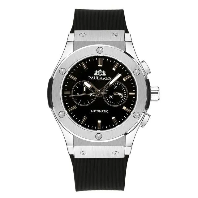 Luxury Automatic Sports Watch - Rubber Strap