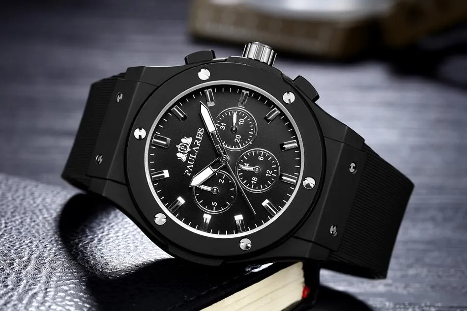 Luxury Automatic Sports Watch - Rubber Strap