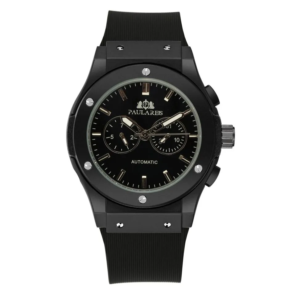 Luxury Automatic Sports Watch - Rubber Strap