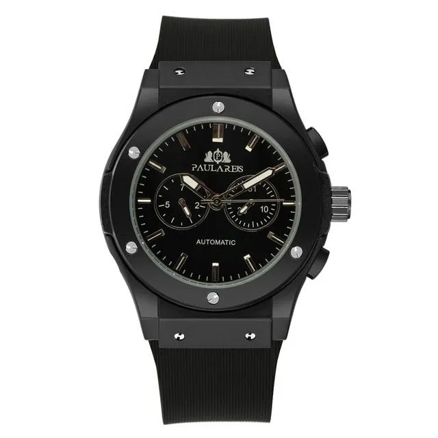Luxury Automatic Sports Watch - Rubber Strap