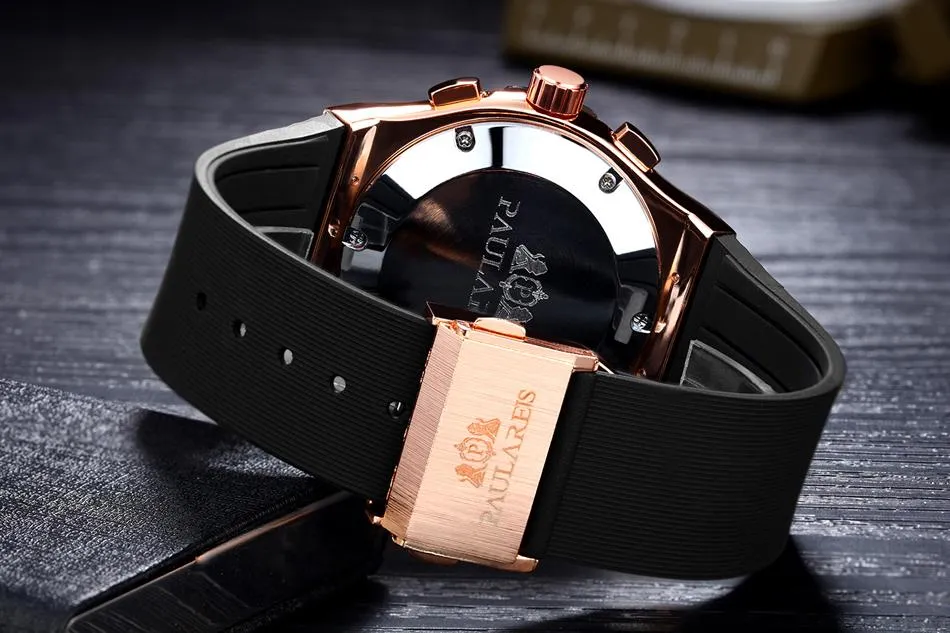 Luxury Automatic Sports Watch - Rubber Strap