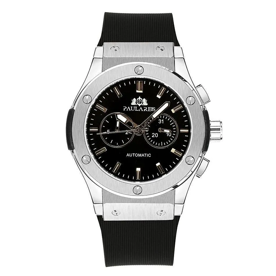 Luxury Automatic Sports Watch - Rubber Strap