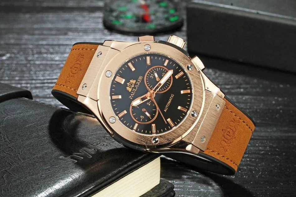 Luxury Automatic Sports Watch - Rubber Strap