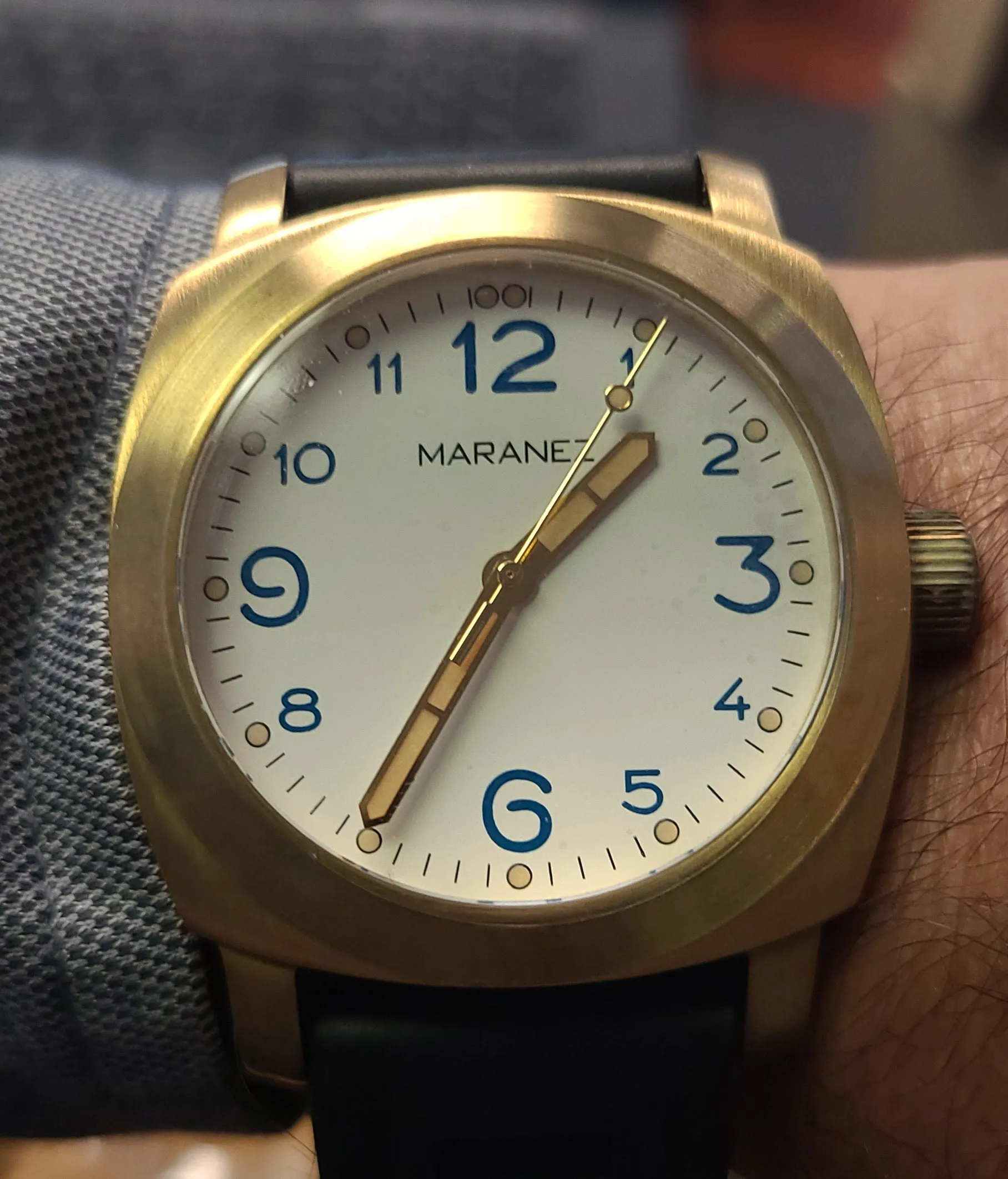 Maranez Layan brass White ceramic watch