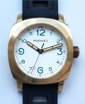 Maranez Layan brass White ceramic watch