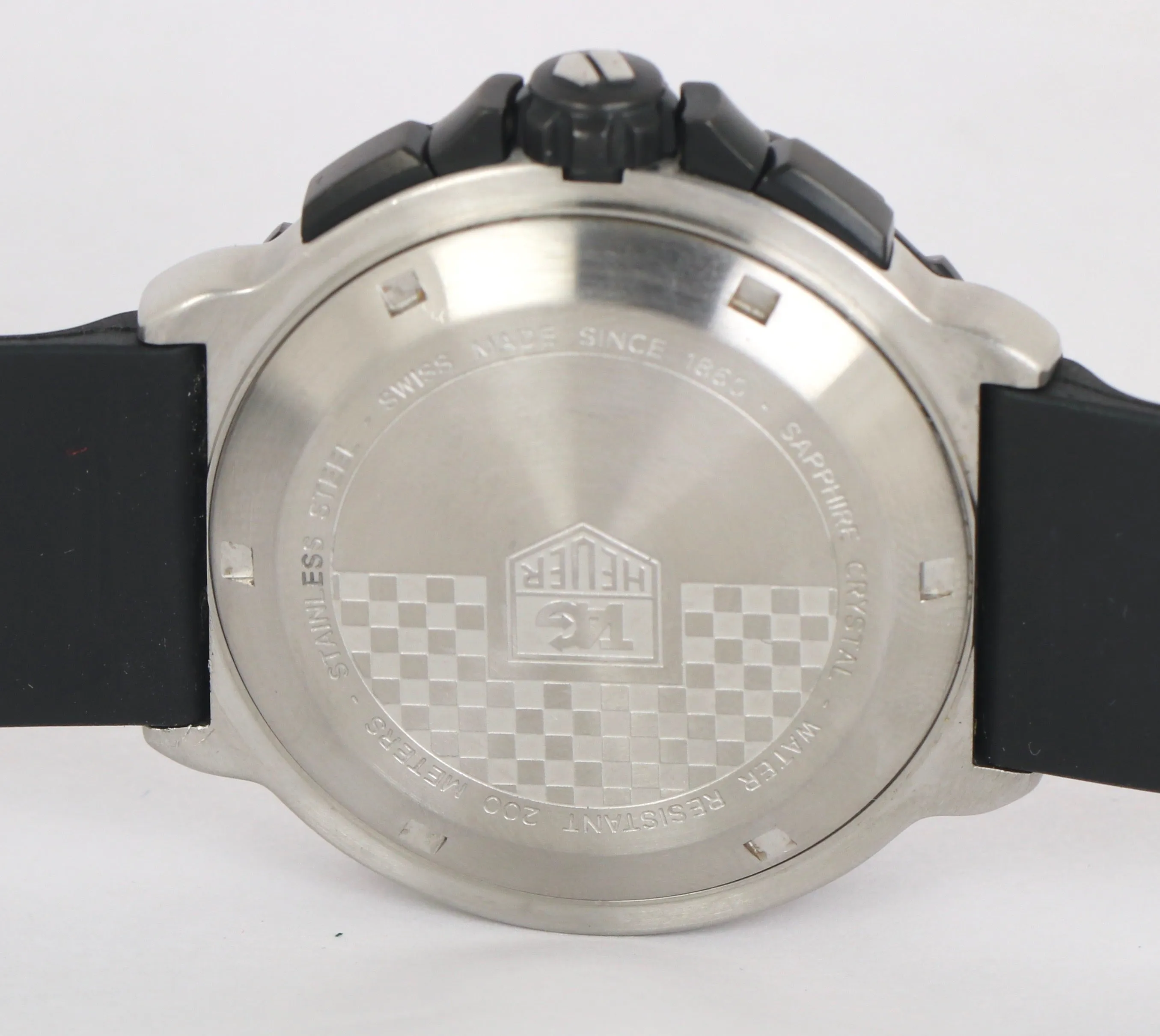 Mens Tag Heuer Formula 1 CAC1112 Black 41mm Chronograph Stainless Red Date Watch