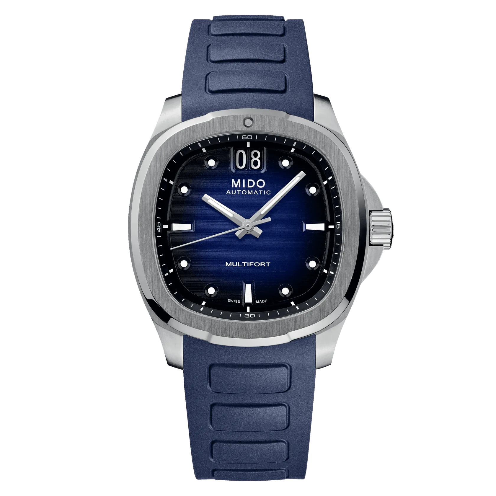 Mido Multifort TV Big Date Blue Dial Blue Strap Men's Watch M0495261704100